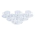 Чайний сервіз на 6 персон скляний Clear, прозорий