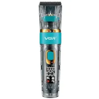 Машинка для стрижки VGR V-695 аккумуляторная 5 насадок, голубой