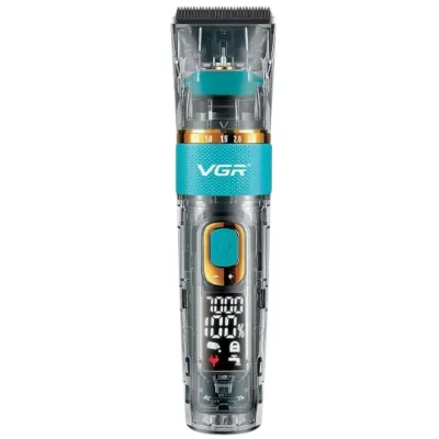 Машинка для стрижки VGR V-695 аккумуляторная 5 насадок, голубой