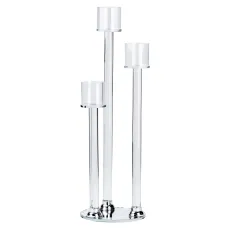 Подсвечник стеклянный в европейском стиле на три свечи