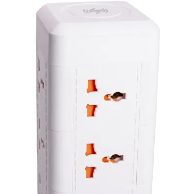 Сетевой фильтр-удлинитель TOWER 12 розеток LED-лампа 3USB + 1PD 4,8 метра