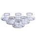 Чайный сервиз на 6 персон стеклянный Clear, синий