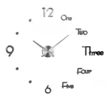 Часы 3-D безкаркасные настенные 10 см, серебро