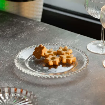 Тарелка десертная стеклянная Жемчужины 18,5 см