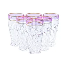 Набор стаканов Vermont фигурных высоких 6 штук по 250 мл, фиолетовый