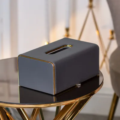 Серветниця з еко-шкіри для дому та ресторану, сірий