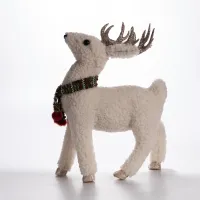 Новорічна фігурка Оленятко зі срібними рогами 31*12*38 см