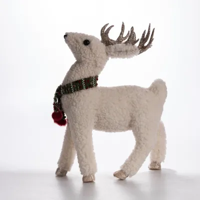 Новорічна фігурка Оленятко зі срібними рогами 31*12*38 см