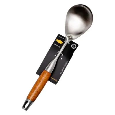 Ложка для риса Generous из нержавеющей стали с деревянной ручкой 32,5 см Ложка для риса Generous из нержавеющей стали с деревянной ручкой 32,5 см