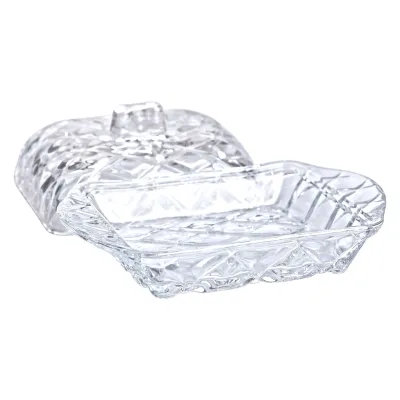 Масленка стеклянная с крышкой 16,5х10,5х8 см Масленка стеклянная с крышкой 16,5х10,5х8 см