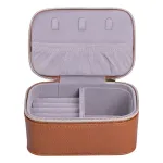 Скринька для прикрас на блискавці 13х9х6 см із екошкіри, теракот