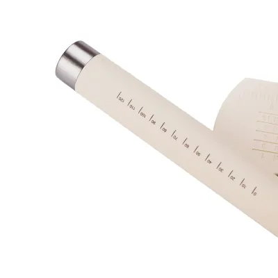 Набір кондитера 3 в 1 килимок силіконовий/шпатель/качалка для тіста, бежевий