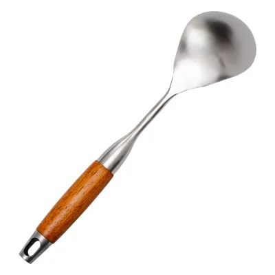 Ложка для риса Generous из нержавеющей стали с деревянной ручкой 32,5 см Ложка для риса Generous из нержавеющей стали с деревянной ручкой 32,5 см