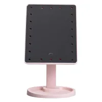 Косметичне дзеркало з LED-підсвіткою 22 світлодіоди, рожевий