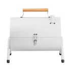 Угольный гриль двухсторонний портативный с решеткой, белый