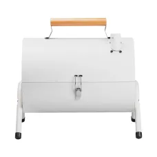 Угольный гриль двухсторонний портативный с решеткой, белый