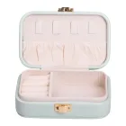 Шкатулка-органайзер для украшений из экокожи с накидным замком 12х7,5х4 см, эвкалипт