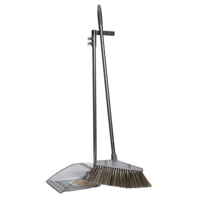 Набор для уборки веник с совком 95 см, серый Набор для уборки веник с совком 95 см, серый