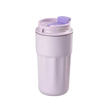 Термочашка 450 мл із защіпкою та колбою з нержавіючої сталі, бузковий Термочашка 450 мл із защіпкою та колбою з нержавіючої сталі, бузковий