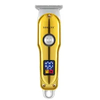 Машинка для стрижки волос аккумуляторная SOKANY SK-LF-9988 с LED-дисплеем, золото
