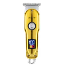 Машинка для стрижки волос аккумуляторная SOKANY SK-LF-9988 с LED-дисплеем, золото