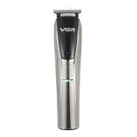 Машинка для стрижки професійна VGR V-029 акумуляторна з насадками, срібло