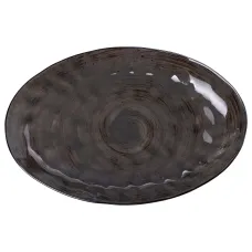 Блюдо сервировочное фарфоровое 35*23,5 см, коричневый