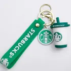 Брелок для ключів Старбакс 3,5*4,5 см, білий