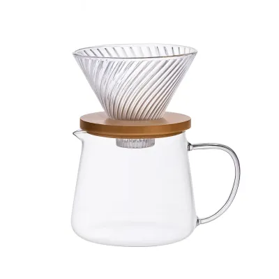 Набор для кофе стеклянный заварник и пуровер 600 мл