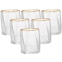 Набір склянок 3-D print 6 штук по 300 мл, золото