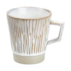 Чашка фарфоровая в ретро стиле с древесным узором 300 мл, коричневый
