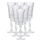 Набор бокалов для шампанского 6 штук по 200 мл на ножке, прозрачный