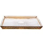 Блюдо для закусок Lirmartur стеклянное 24,5*20,5*2 см прямоугольное, flute