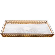 Блюдо для закусок Lirmartur стеклянное 24,5*20,5*2 см прямоугольное, flute