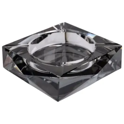 Пепельница A-LUX квадратная из толстого стекла, серый Пепельница A-LUX квадратная из толстого стекла, серый