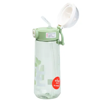 Пляшка для води Nice 620 мл із кришкою фліп топ на защіпці, зелений