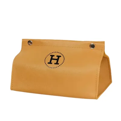 Органайзер для серветок у салон автомобіля 20х12х12,5 см, жовтий