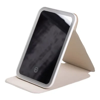 Косметичне дзеркало-планшет з LED-підсвіткою 19,5х13,5 см, бузковий