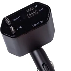 Автомобильное зарядное устройство с выдвижным кабелем