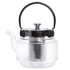 Чайник заварочный из жаропрочного стекла 1.1 л со съемным фильтром