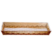 Блюдо для закусок Lirmartur стеклянное 27,5*13,5*2,5 см, diamond