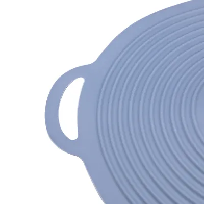 Крышка для посуды силиконовая универсальная диаметром 23 см, серый Крышка для посуды силиконовая универсальная диаметром 23 см, серый