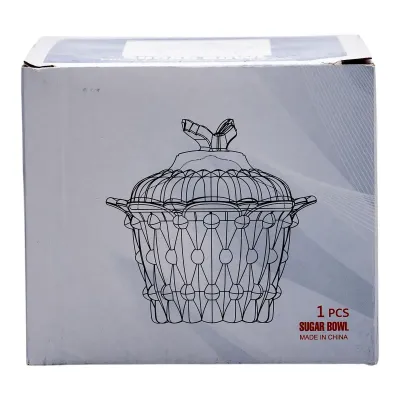 Сахарница с крышкой Pasabahce из хрустального стекла