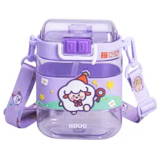 Детская бутылка для воды Magic Lamb 560 мл с ремешком, фиолетовый