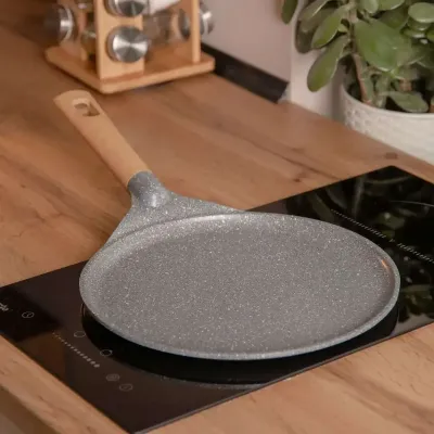 Сковорода для млинців MGC з мармуровим антипригарним покриттям 22 см, сірий Сковорода для млинців MGC з мармуровим антипригарним покриттям 22 см, сірий