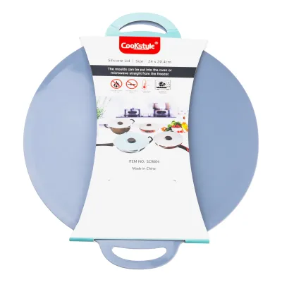 Кришка для посуду силіконова універсальна діаметром 28 см, сірий Кришка для посуду силіконова універсальна діаметром 28 см, сірий