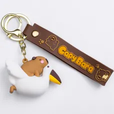 Брелок для ключей Капибара на пеликане 5*3*4 см