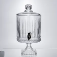 Лимонадница с краном на ножке 4,5 л из толстого стекла