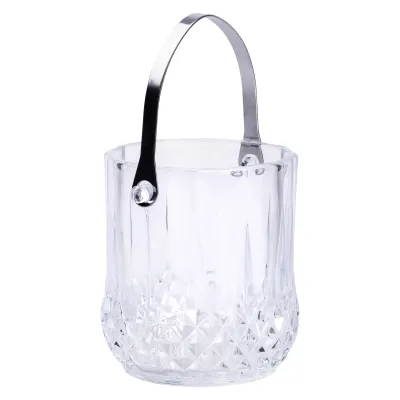 Ведерко для льда Small ice 1.1 л стеклянное со щипцами