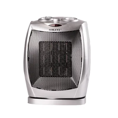 Тепловентилятор Sokany SK-1653 керамический с поворотным механизмом 2000 Вт, серебро